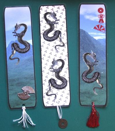 Oriental Dragon Bookmark by Susan James