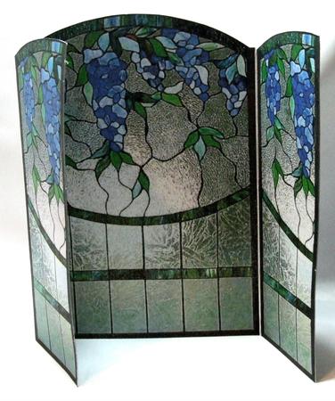 Painted Glass Screen-gatefold Card by Susan James