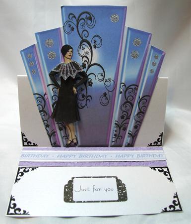 Art Deco Two Tone Metallic Panels with Flapper Girl by Susan James