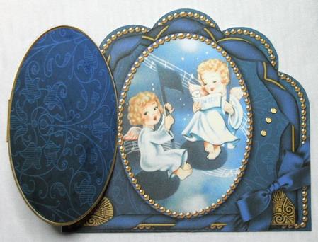 Singing Angels Ornate Scalloped Picture and Locket by Susan James