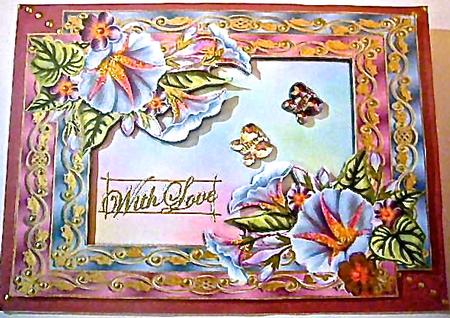 Double Satin Frame & Morning Glory by Susan Jane Morson