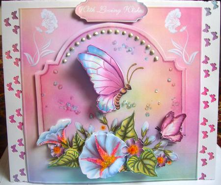 Glorious Morning Glory 8" Square Card Mini-kit by Susan Jane Morson