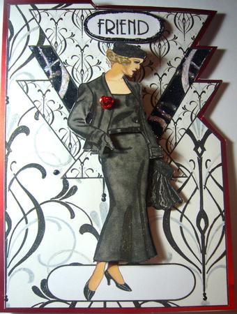 Art Deco Lady 5 Over the Corner by Susan Jane Morson