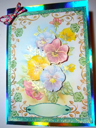 Lovely Pansy's in a Flower Frame by Susan Jane Morson