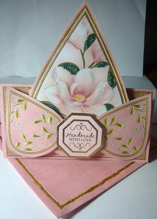 Pink Magnolia Mothers Day Teardrop Trio Card Kit by Susan Jane Morson