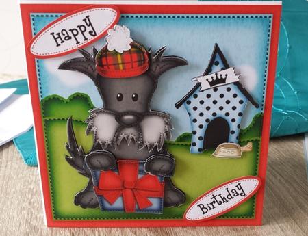 Hamish's Present Quick Card N 3D Decoupage by Susan Laing
