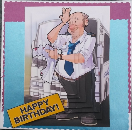 Bus Driver Dude (white) Pyramid by Susan Lamb