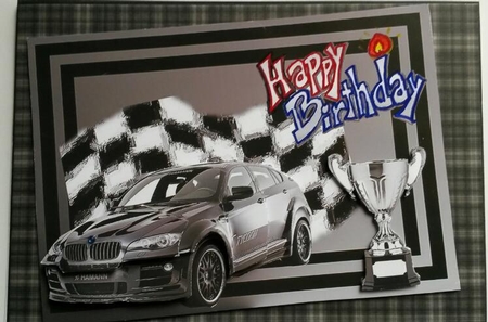 Sported Bmw Decoupage by Susan Lamb