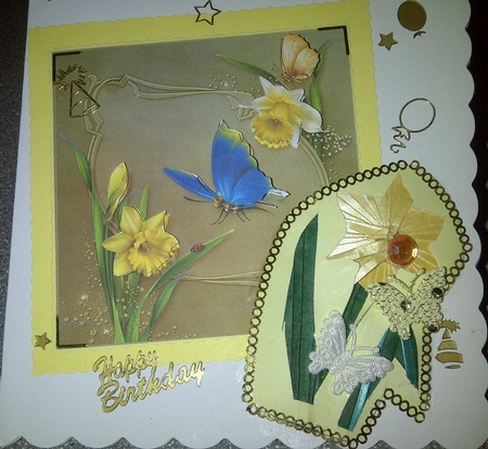 Daffodil Delight 8" Square Card with Step by Step by Susan Lamb