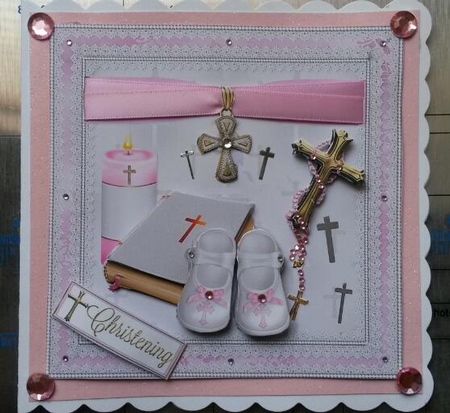 8x8 Christening Girl Mini Kit by Susan Lamb