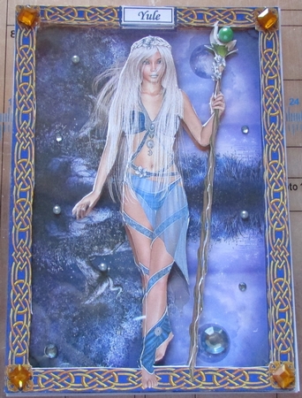 Yule - Winter Solstice - A5 Card Topper by Susan Lamb