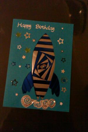 Rocket Ship Iris Folding Pattern by Susan Lamb