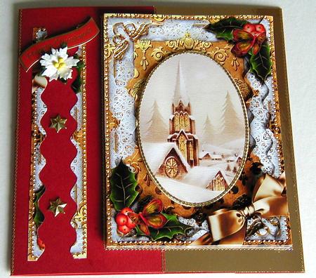 Steeple Holly 7x5in Spiral Wavy Edge Stacker by Susan Lanceley