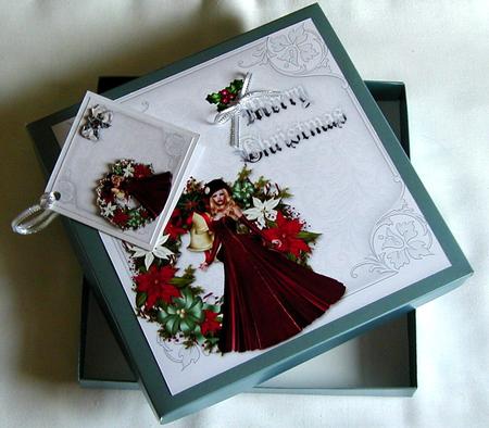Christmas Lady 8x8 by Susan Lanceley