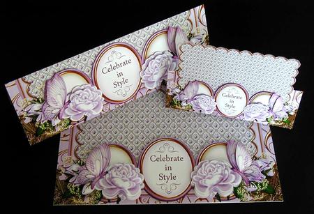 Lilac Rose Butterfly Celebrate in Style Large Dl Card Kit by Susan Lanceley