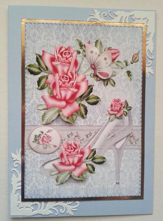 Cinderella Shoes Pink Silk Roses by Susan Lanceley