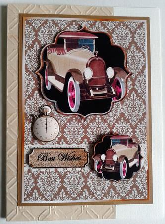 Male Card Vintage Car by Susan Lanceley
