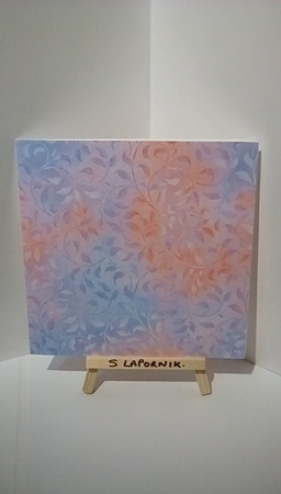 Pink and Blue Christmas Matching Backing Paper by Susan Lapornik