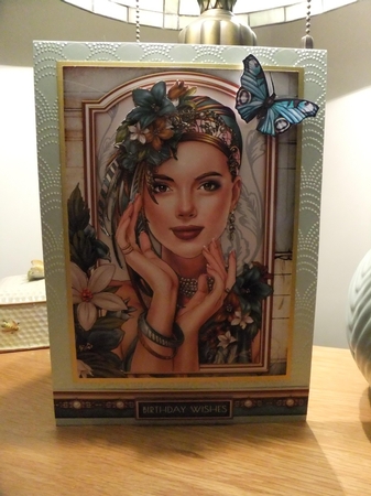 Art Deco Lady Emilia 4 Sheet Mini Kit Aqua by Susan Lapornik