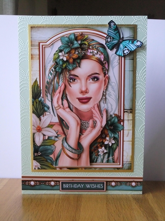 Art Deco Lady Emilia 4 Sheet Mini Kit Aqua by Susan Lapornik