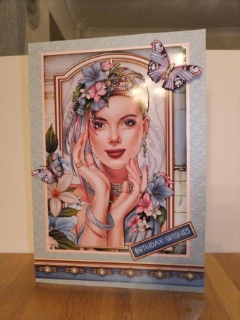 Art Deco Lady Emilia 4 Sheet Mini Kit Light Blue by Susan Lapornik