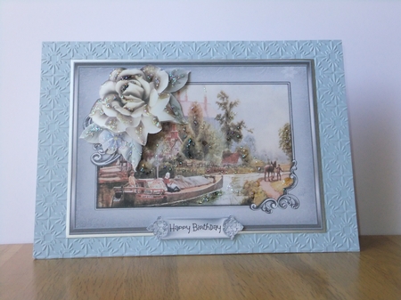 Longboat on river Kennet A5 by Susan Lapornik