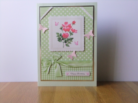 Flowers N Butterflies Birthday Topper by Susan Lapornik