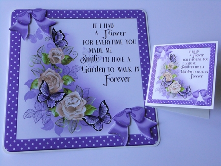  6 Beautiful spring flowers & roses with butterflies and bows 8x8 by Susan Lapornik