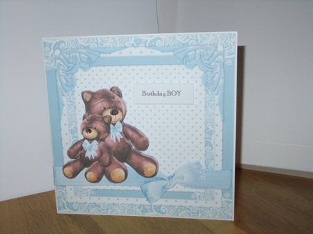 Cute Teddie Birthday   Boy  Mini Kit by Susan Lapornik