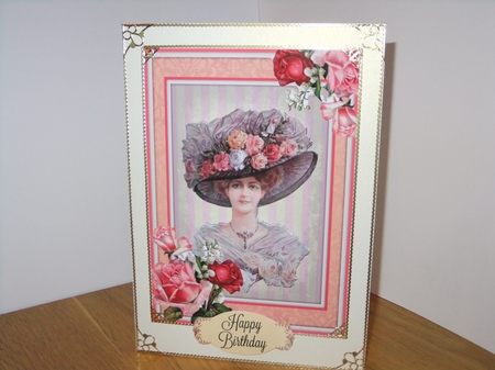 Victorian Hat Lady 02 Card Front by Susan Lapornik