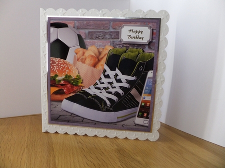 Sneakers and fast food birthday by Susan Lapornik
