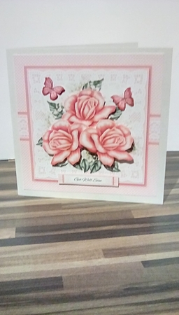 Lovely Roses N Butterflies Get Well Topper - Pink by Susan Lapornik