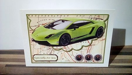 Hot Green Sports Car by Susan Lapornik