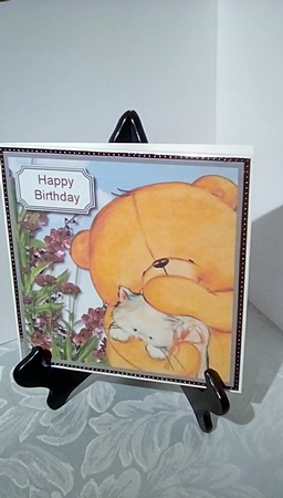 Forever friends with cat all occasions card topper by Susan Lapornik