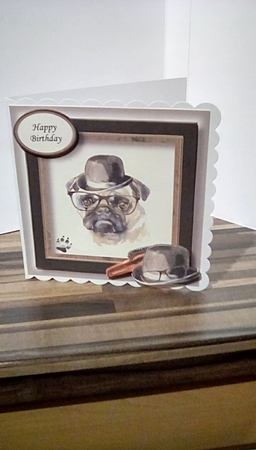 Dapper Dog For Fathers Day - Pug by Susan Lapornik