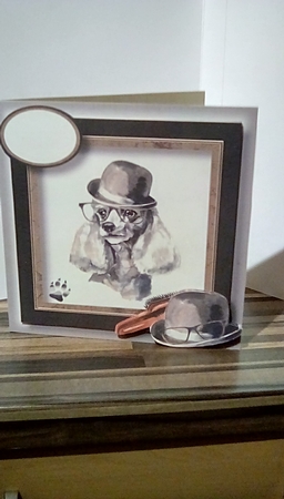Dapper Dog For Fathers Day - Poodle by Susan Lapornik