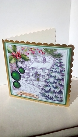 Green Baubles and Scene by Susan Lapornik