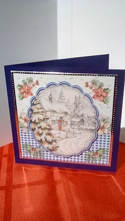 Village in the Snow, Blue by Susan Lapornik