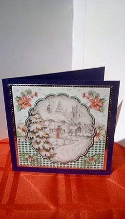 Village in the Snow, Green by Susan Lapornik