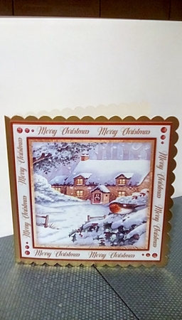 Beautiful Cottage at Christmas by Susan Lapornik
