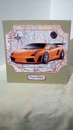 Orange Sports Car by Susan Lapornik