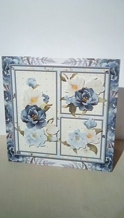 Magnolia flowers 7x7 card by Susan Lapornik