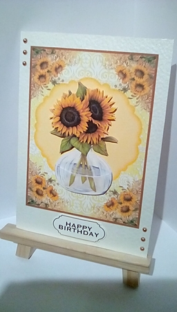 Sunflowers card front by Susan Lapornik