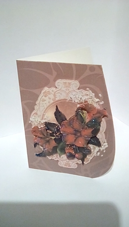 Ruby Red Flowers Shaped Card kit by Susan Lapornik
