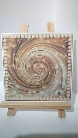Infinity Blank Topper With Pearls Border 1 by Susan Lapornik
