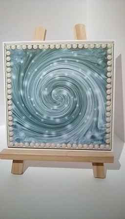 Infinity Blank Topper With Pearls Border 3 by Susan Lapornik