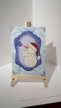 4 Frozy nose snowman toppers by Susan Lapornik