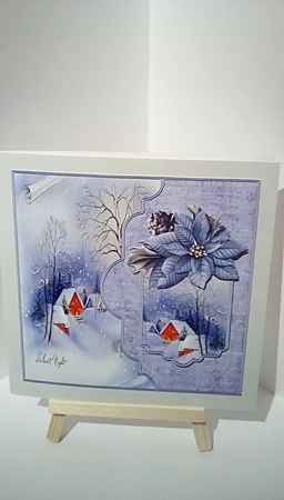 Silent night 6x6 card by Susan Lapornik