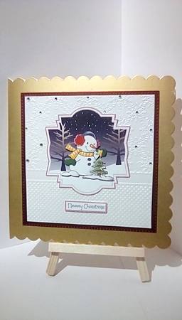 Snowmen at Christmas toppers by Susan Lapornik