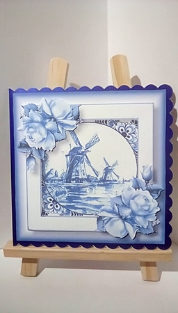 Delft Blue Tiles & Roses Bumper Kit 2 by Susan Lapornik